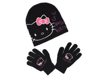 ČEPICE A RUKAVICE HELLO KITTY (Velikost 54)