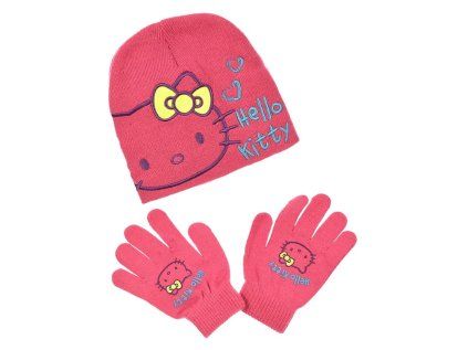 ČEPICE A RUKAVICE HELLO KITTY (Velikost 54)