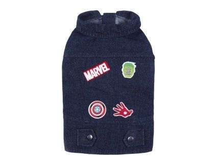 DŽÍNOVÝ OBLEČEK PRO PSA MARVEL S (Velikost S)