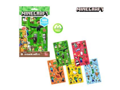 SADA 100 KS SAMOLEPKY MINECRAFT (Velikost uni)