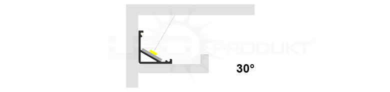 Inštalácia LED pásika do podhľadu s podhľadovou lištou 30° Inštalácia LED pásika do SDK podhľadu s podhľadovou lištou 30°