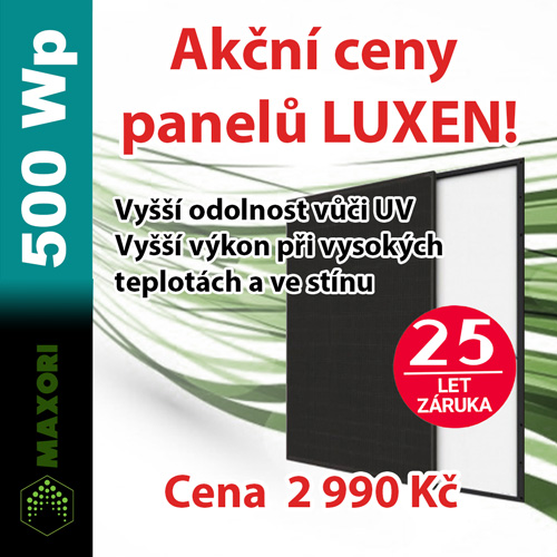 Akční ceny fotovoltaických panelů LUXEN!