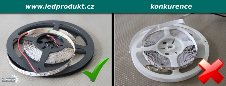 LED pásek ledprodukt má vždy 12V dvojlinku na ZAČÁTKU i KONCI pásku