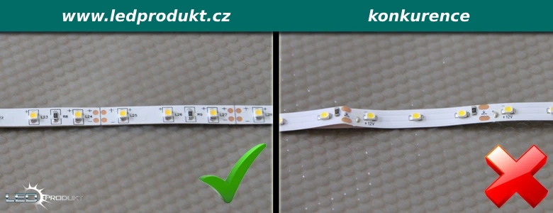 LED pásek ledprodukt má dvojité plošné spoje pro snadnou instalaci