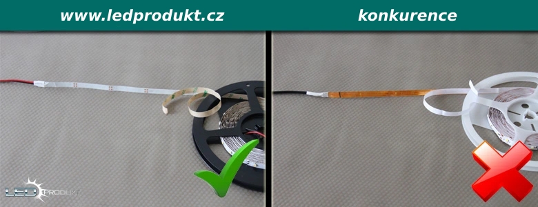 LED pásek ledprodukt má dvojitý PCB podklad, což prodlužuje životnost