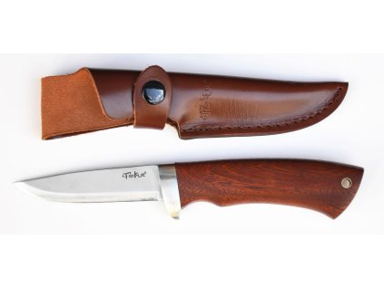 Lovecký nůž, rukojeť tropické dřevo Cocobolo 9 cm