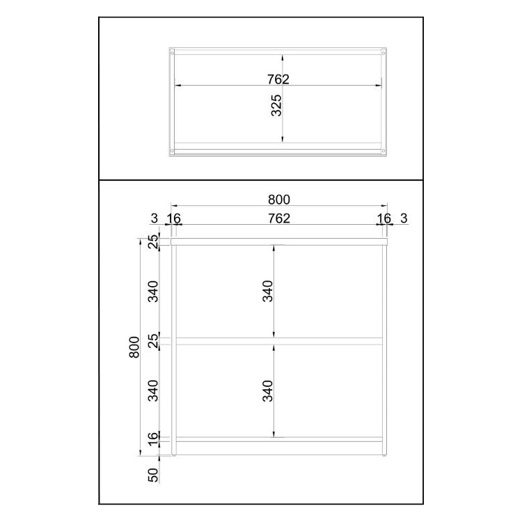 SimpleOffice alacsony szekrény - rajz