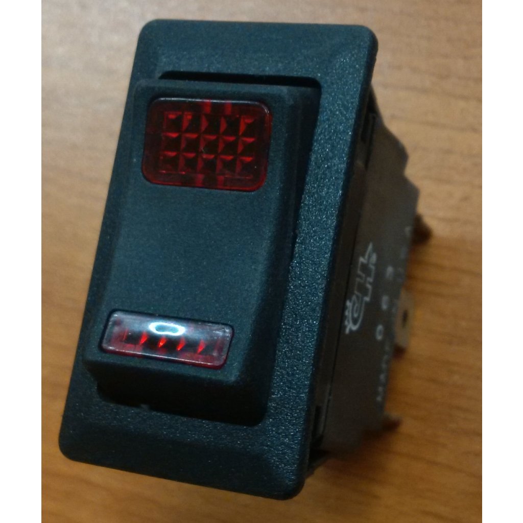 CH Kolískový prepínač Cole Type s 2 x pilotným svetlom