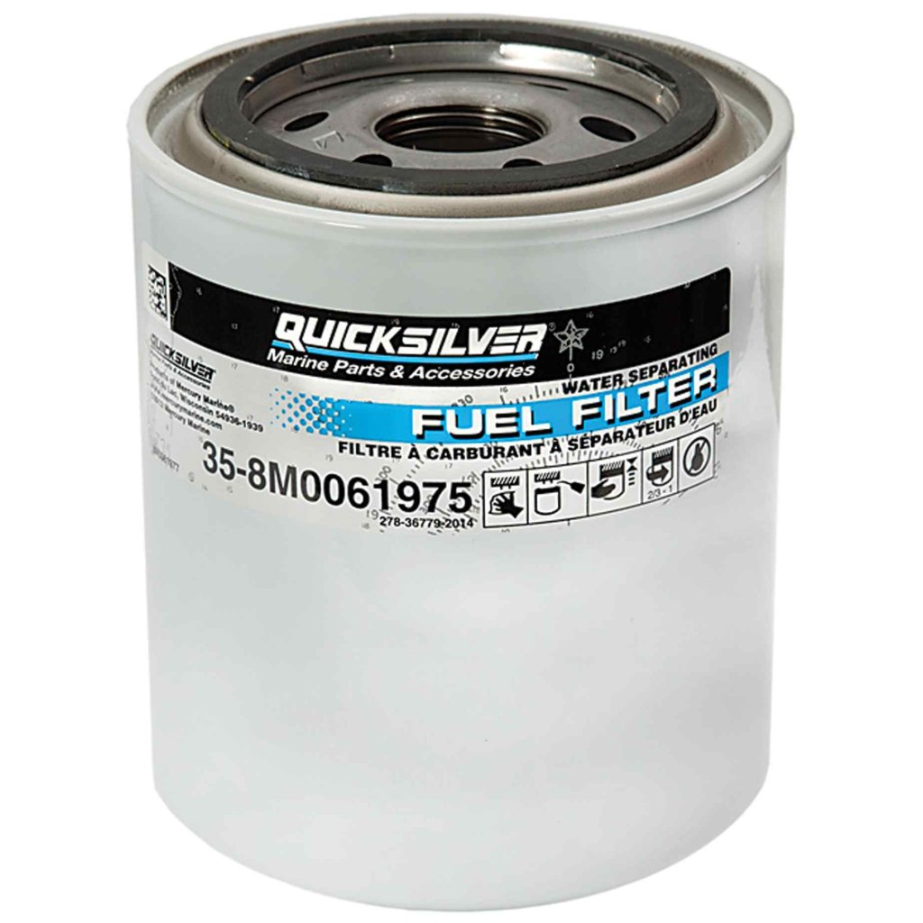 QUICKSILVER Palivový filter Spin-on 28 mikrónov OMC  OMC: 502905 174144 Mercury/Mercruiser: 35-802426Q, 35-8M0061975, 8M0061975 Sierra: SIE18-7846 18-7946 Crusader: 98041 Mallory Marine: MAL9-37803, 9…