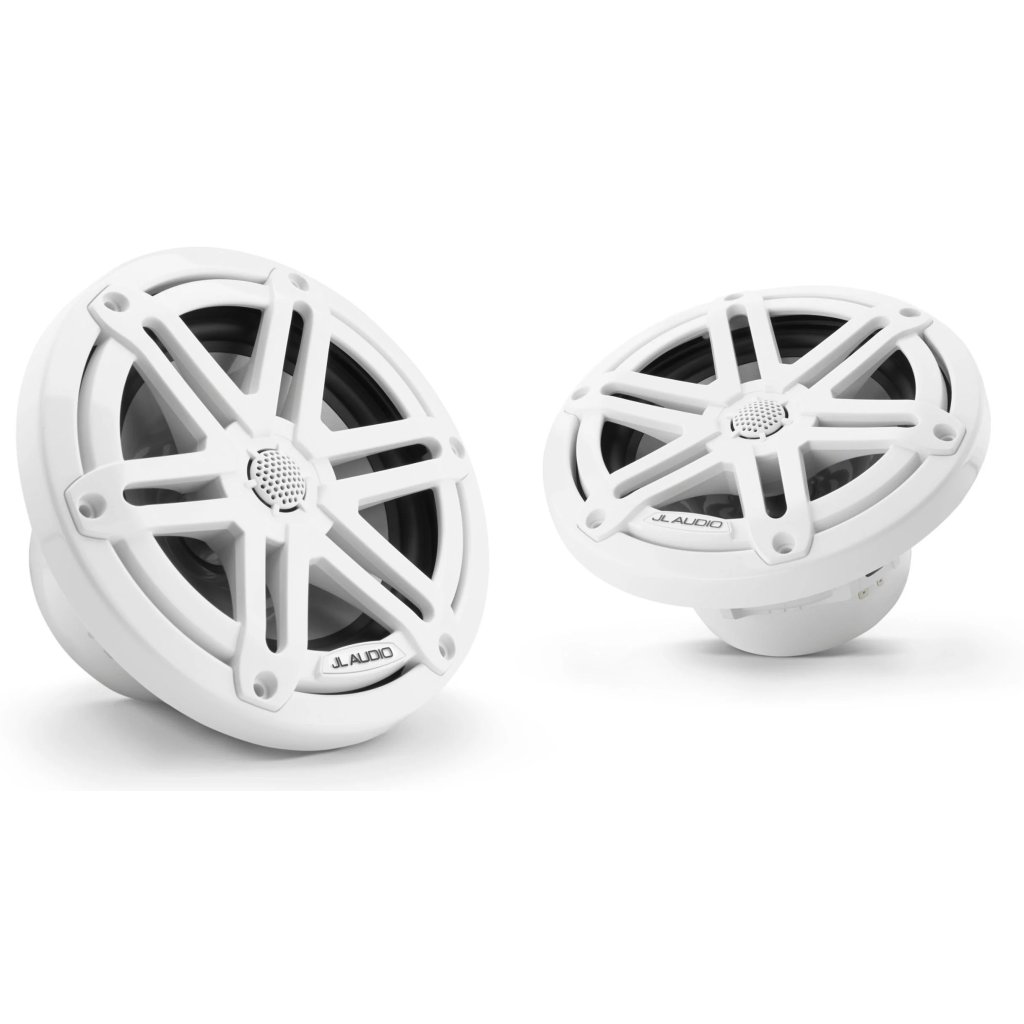 JL AUDIO M3-650X-S-Gw 6,5-palcové (165 mm) morské koaxiálne reproduktory, lesklé biele športové mriežky
