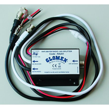 GLOMEX RA201 Aktívny anténny zlučovač AM / FM / VHF AIS  splitter - len jedna anténa pre všetko
