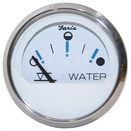 FARIA Ukazovateľ stavu vodnej nádrže E-F, 12 V, 52 mm, biely