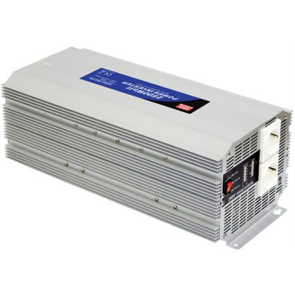 MEAN WELL Menič s upraveným sínusom A301-2K5-F3, 10-15 V na 220 V, 2500 W