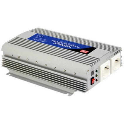 MEAN WELL Menič s upraveným sínusom A301-1K0-F3, 10-15 V na 220 V, 1000 W