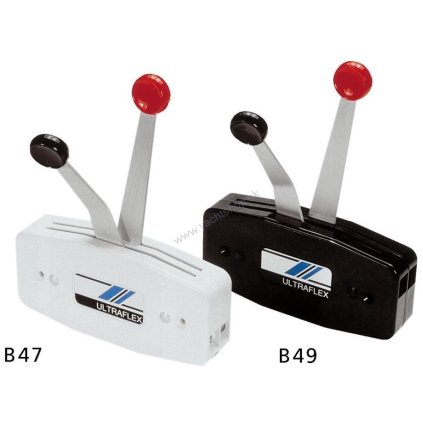 ULTRAFLEX B49 Riadiaci box s dvoma pákami čierny, bočná montáž  SCHALTBOX - Two lever side mount controls 33283S