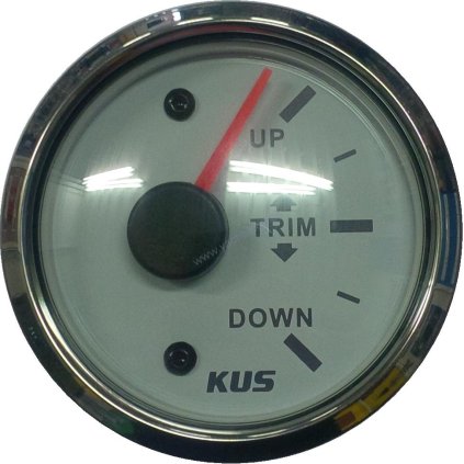 KUS Trim ukazovateľ, biely čiselník, nerezový rám 52 mm, 0 - 190 ?  CPIR-WS-0-190 K-Y09115