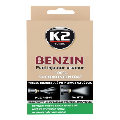 K2 ČISTIČ VSTREKOV BENZIN 50ML  Cleans Whole Fuel System In Petrol Engines