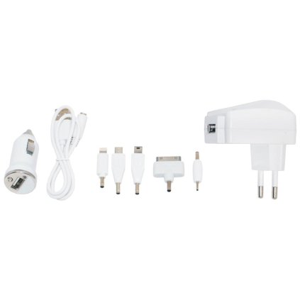 VERTEX UNIVERZÁLNA NABÍJAČKA MOBILNÉHO TELEFÓNU 12V/24V/230V, 5 KONCOVIEK