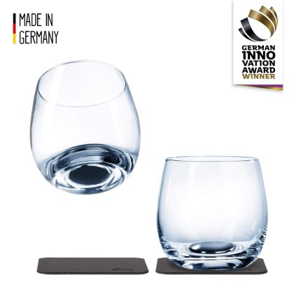 SILWY Magnetické whisky poháre z kryštálového skla s magnetickou podloškou - pár  5802624