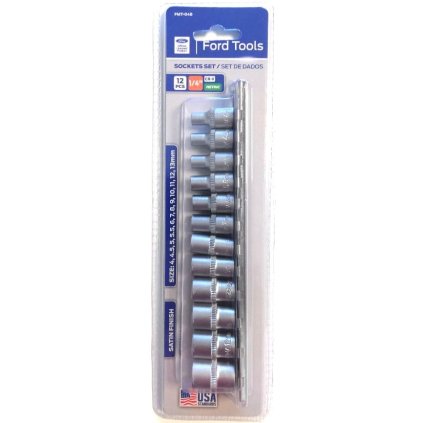 FORD TOOLS Sada nástavcov na gola , 12 ks pre 1/4"