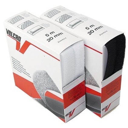 VELCRO Páska suchý zips 20 mm x 5 m biela
