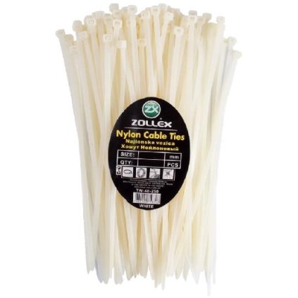 ZOLLEX Sťahovacie pásky plastové 2,5 x 150 mm, 100 ks  Nylon Cable Ties