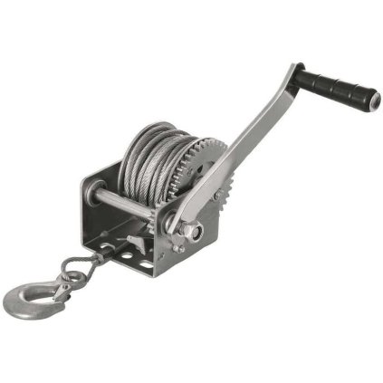 BOAT WINCH BQC-800 Ručný navijak na prívesný vozík do 525 kg z pozinkovanej ocele s oceľovým lanom