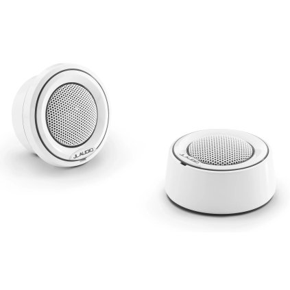 JL AUDIO M6-100CT-C/S-3Gw 1-palcový (25 mm) výškové reproduktory M6 Marine Component, lesklé biele montážne misky, lesklý biely ozdobný krúžok, biela sieťka výškového reproduktora, pár