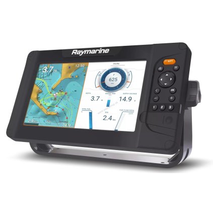 RAYMARINE Element 7 S, WiFi, GPS, Chartplotter s jednokanálovým sonarom, sonda CPT-S + mapa Med sea LightHouse Charts