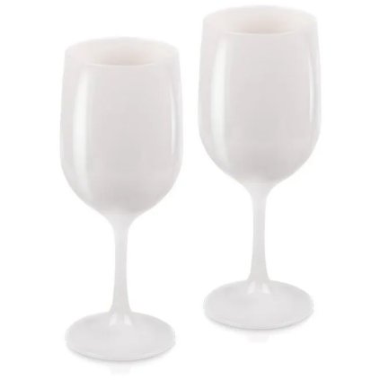 CAMP4 Plastové poháre na víno biele 370 ml - pár