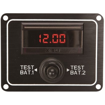 AAA Digitálny voltmeter 12 V s testom na 2 batérie  70062-BK DIGITAL VOLTMETER