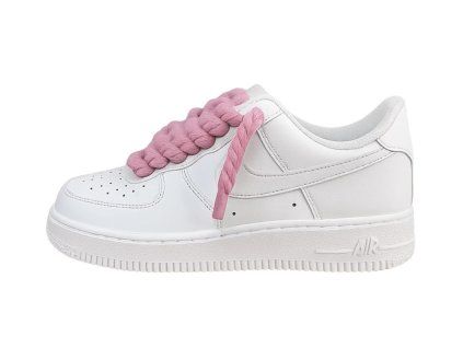 Nike Air Force 1 Low Rope Laces Pink custom