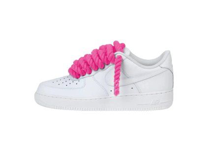 Nike Air Force 1 Low Rope Laces Neon Pink