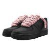 Nike Air Force 1 Black Low 07 Rope Laces Pink2