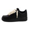 Nike Air Force 1 Black Low 07 Rope Laces Beige