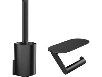 hansgrohe WallStoris Toilettenset 27969670 aus Kunststoff, Mattschwarz
