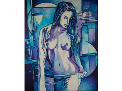 NOH 5267 tanec pri uplnku 100x80 2023 podle nohy