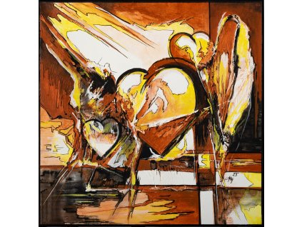 NOH 5463 Srdce v hnědém 40x40 2023