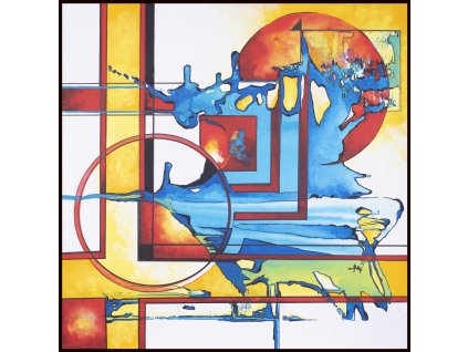 Tekoucí Geometrie 1 60x60 2021