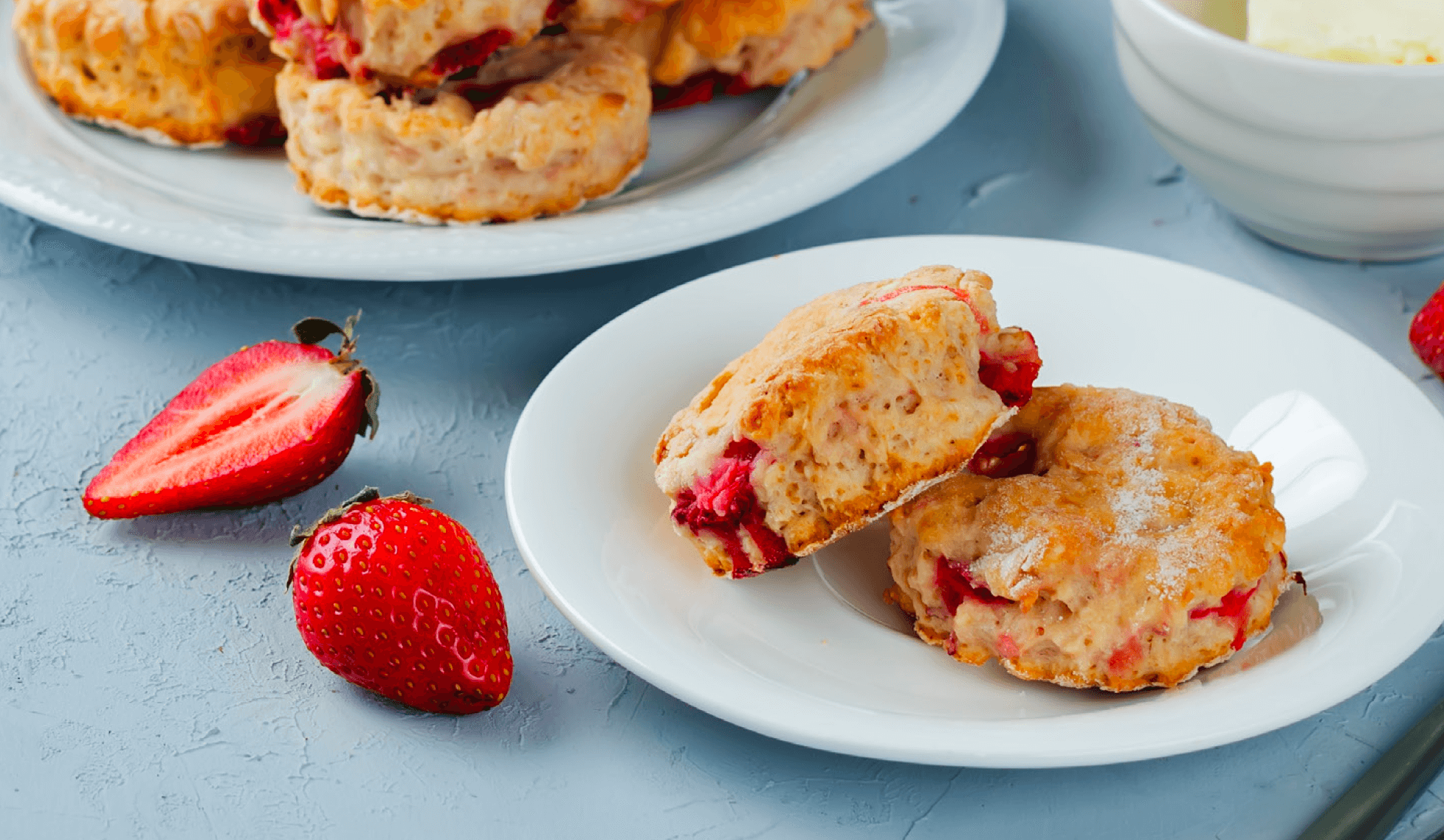 Krémové jahodové koláčky