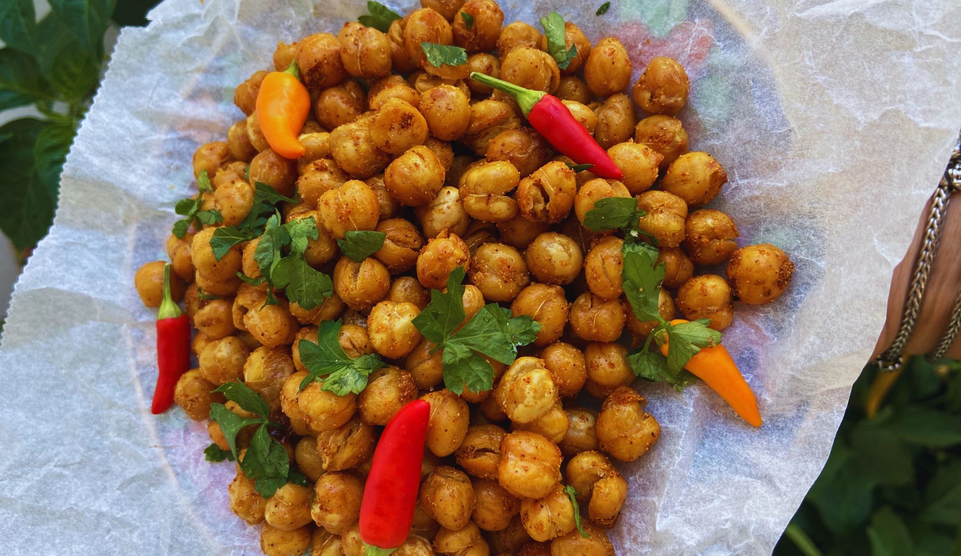 Křupavá cizrna z horkovzdušné fritézy