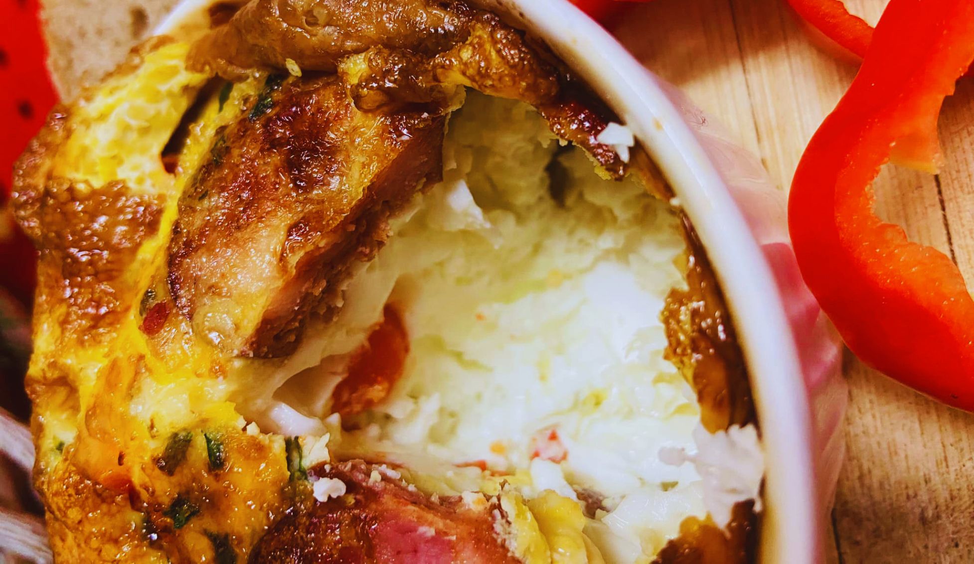 Zapečené vejce z horkovzdušné fritézy