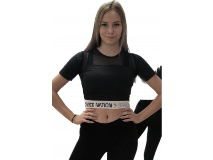 Top s krátkým rukávem se síťkou