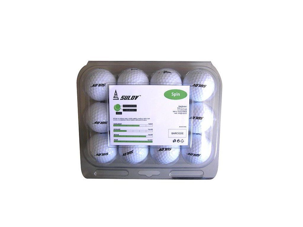 Sada golfových míčků SULOV® SPIN, 12ks, blister