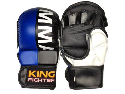 MMA rukavice double (modrá/černá) (Velikost L)