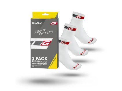 classic regular cut summer socks 3 pack white l