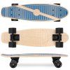 Spokey WOO-FISH Dřevěný cruiser board 56 cm, tmavě modrý