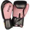Boxerské rukavice BASIC černá/růžová (váha/velikost 10)