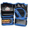 MMA rukavice King Fighter PU (černá/modrá) (Velikost L)
