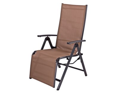 Záhradné polohovacie kreslo Corona, béžovo-sivé